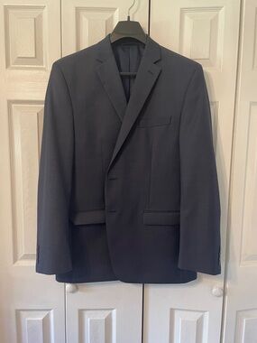 Collection by Michael Strahan Men's Tailored Dark Blue Two-Button Suit Jacket